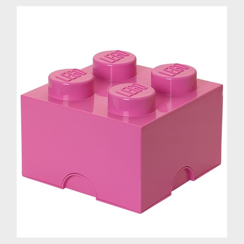 LEGO Storage Opbevaringsboks - 4 Knopper - 25x25x18 - Pink