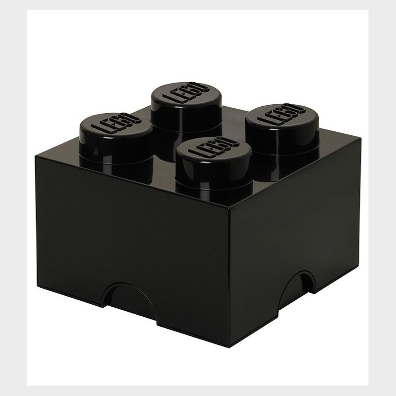 LEGO Storage Opbevaringsboks - 4 Knopper - 25x25x18 - Sort