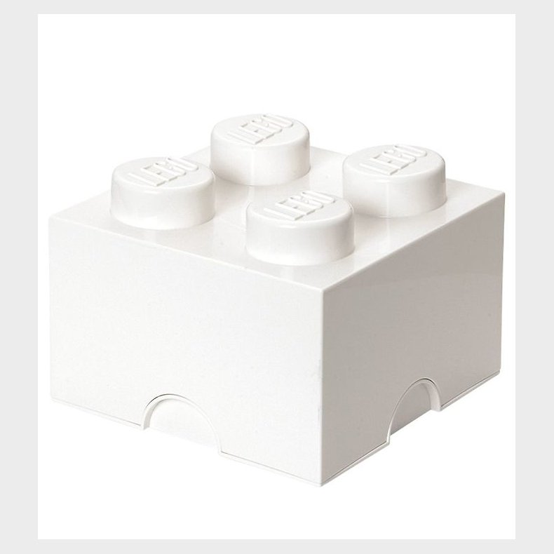 LEGO Storage Opbevaringsboks - 4 Knopper - 25x25x18 - Hvid