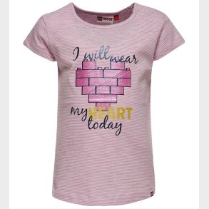 LEGO Duplo T-Shirt - Rosastribet m. Hjerte