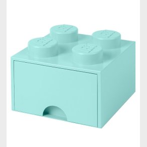 LEGO Storage Opbevaringsskuffe - 4 Knopper - 25x25x18 - Aquabl