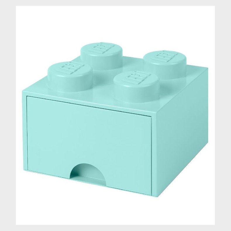 LEGO Storage Opbevaringsskuffe - 4 Knopper - 25x25x18 - Aquabl