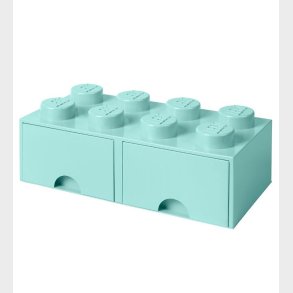LEGO Storage Opbevaringsskuffe - 8 Knopper - 50x25x18 - Aquabl
