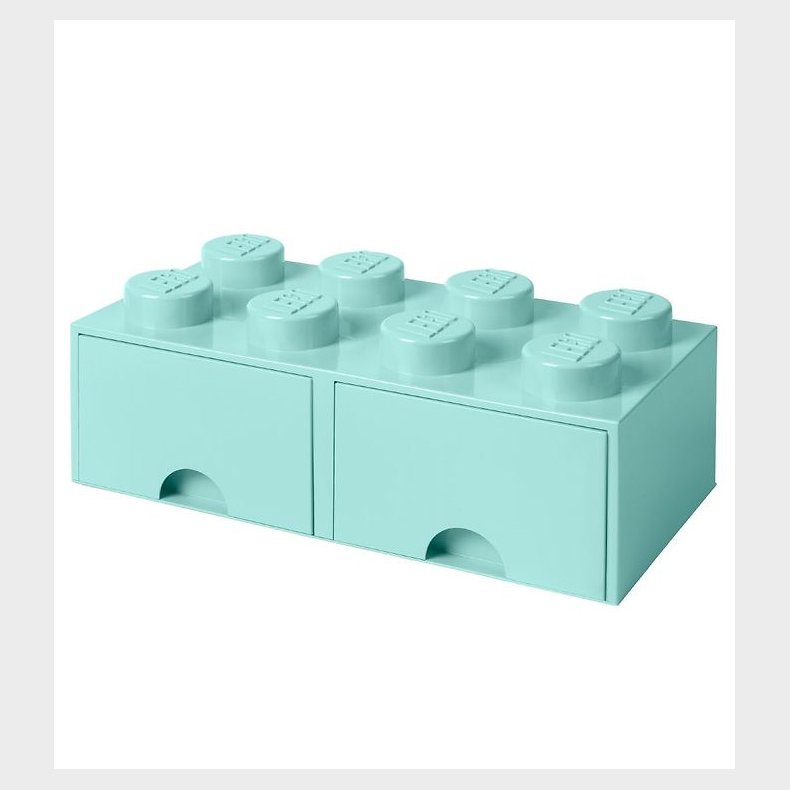 LEGO Storage Opbevaringsskuffe - 8 Knopper - 50x25x18 - Aquabl