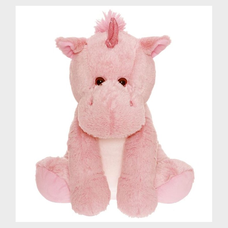 Teddykompaniet Bamse - Stor Enhjrning - 36 cm - Lyserd