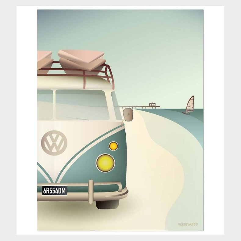Vissevasse Plakat - 30x40 - VW Camper