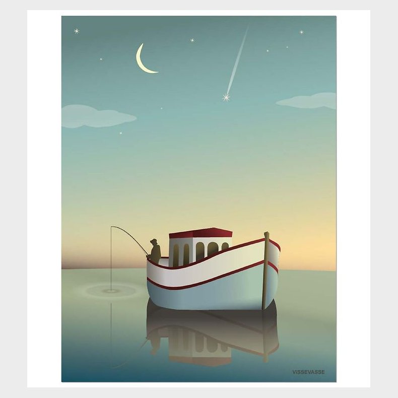 Vissevasse Plakat - 50x70 - Fiskeren
