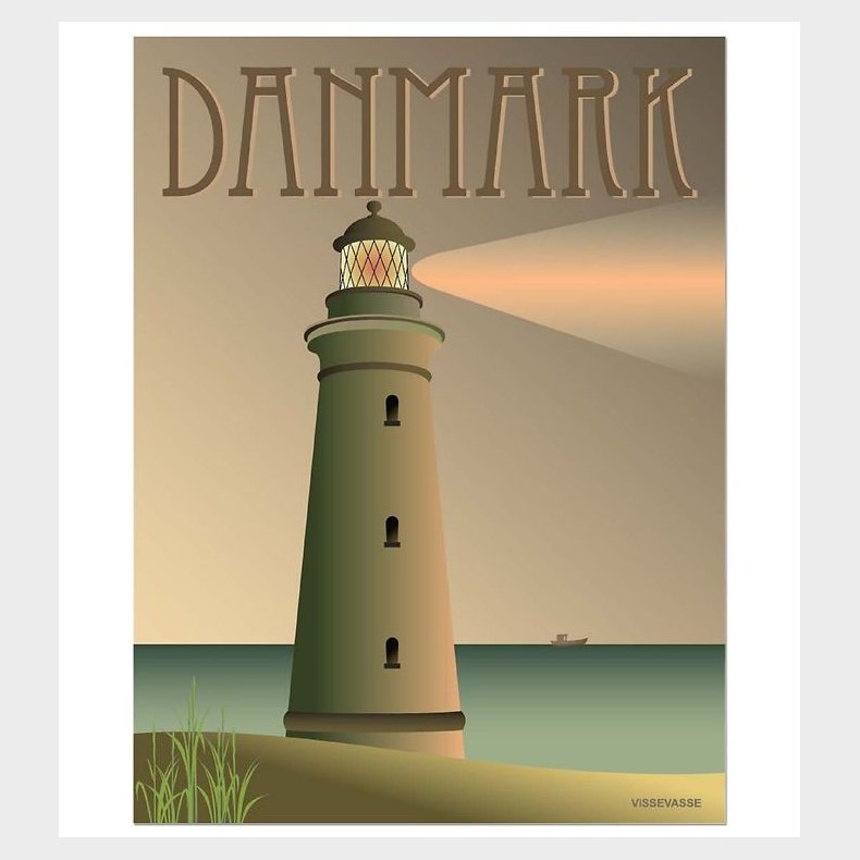 Vissevasse Plakat - 50x70 - Danmark - Fyret