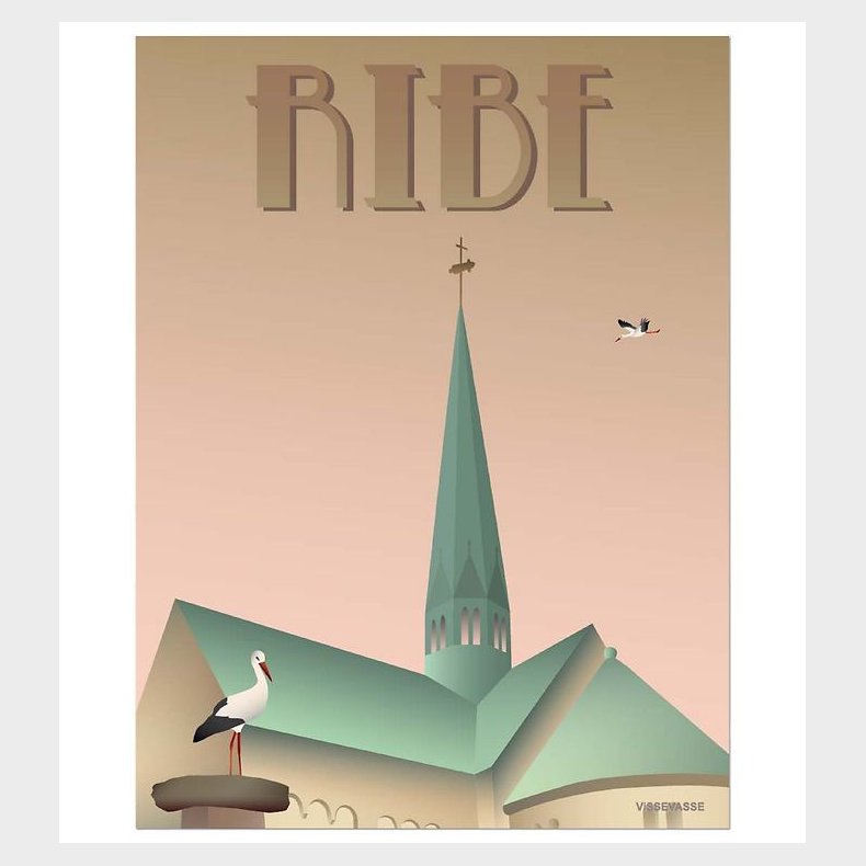 Vissevasse Plakat - 30x40 - Ribe - Storkene