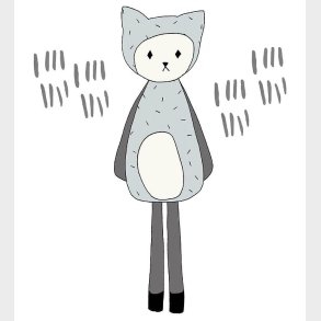 Fabelab Wallstickers - Dreamy Friend Cat - Gr m. Kat