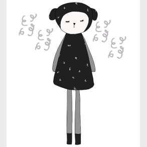 Fabelab Wallstickers - Dreamy Friend Sheep - Sort m. Fr