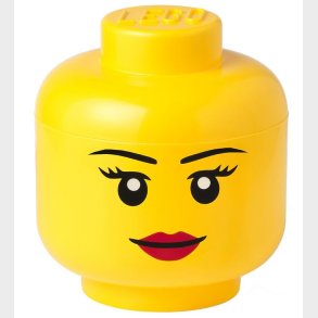 LEGO Storage Opbevaringsboks - Stor - Hoved - 27 cm - Pige