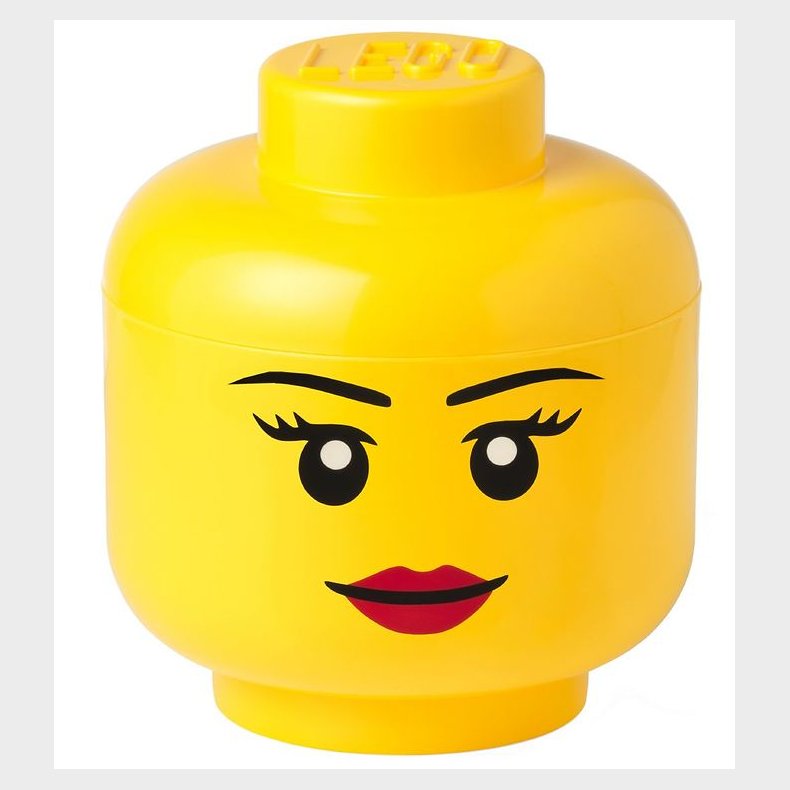 LEGO Storage Opbevaringsboks - Stor - Hoved - 27 cm - Pige