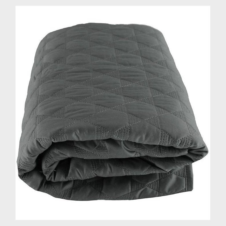 Smallstuff Legetppe - 100x100 - Quiltet Koksgr m. Stjerner