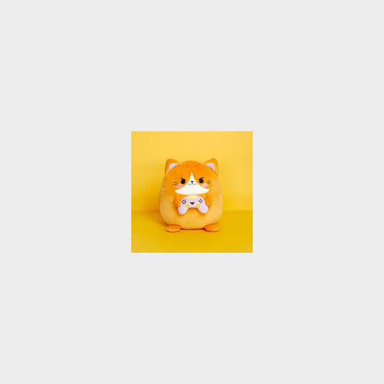 Balvi Cushion,fluffy Kawaii Gamer,orange,polyester - Bamse