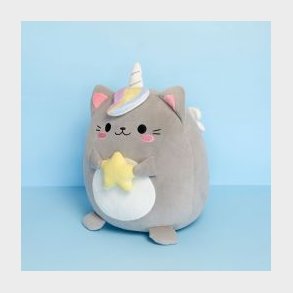 Balvi Cushion,fluffy Kawaii Starry, Gray - Bamse