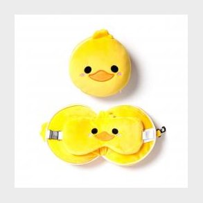 Relaxeazzz Duck Plush Travel Pillow & Eye Mask - Nakkepude