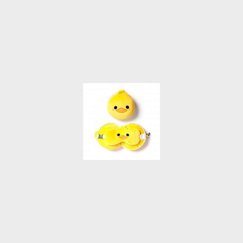 Relaxeazzz Duck Plush Travel Pillow &amp; Eye Mask - Nakkepude