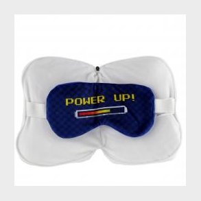 Relaxeazzz Game Over Shaped Plush Travel Pillow & Eye Mask - Nakkepude