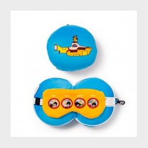 Relaxeazzz The Beatles Yellow Submarine Plush Travel Pillow & Eye Mask - Nakkepude