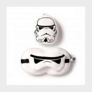 Relaxeazzz The Original Stormtrooper Shaped Plush Travel Pillow & Eye Mask - Nakkepude