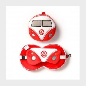 Relaxeazzz Volkswagen VW T1 Camper Bus Red Travel Pillow & Eye Mask - Nakkepude
