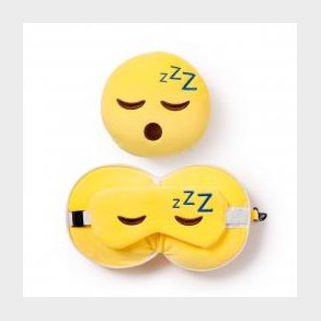 Relaxeazzz Snoozie the Sleeping Head Plush Travel Pillow & Eye Mask - Nakkepude