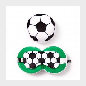 Relaxeazzz Football Plush Travel Pillow & Eye Mask - Nakkepude