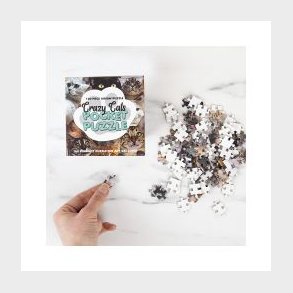 Gift Republic Pocket Puslespil Crazy Cats - Puslespil