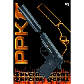PPK legetjspistol med lyddmper