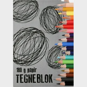 Tegneblok A4 50 sider 180 gr