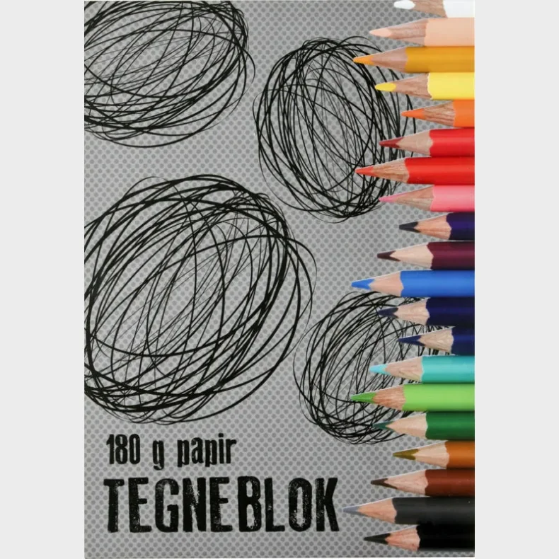 Tegneblok A4 50 sider 180 gr