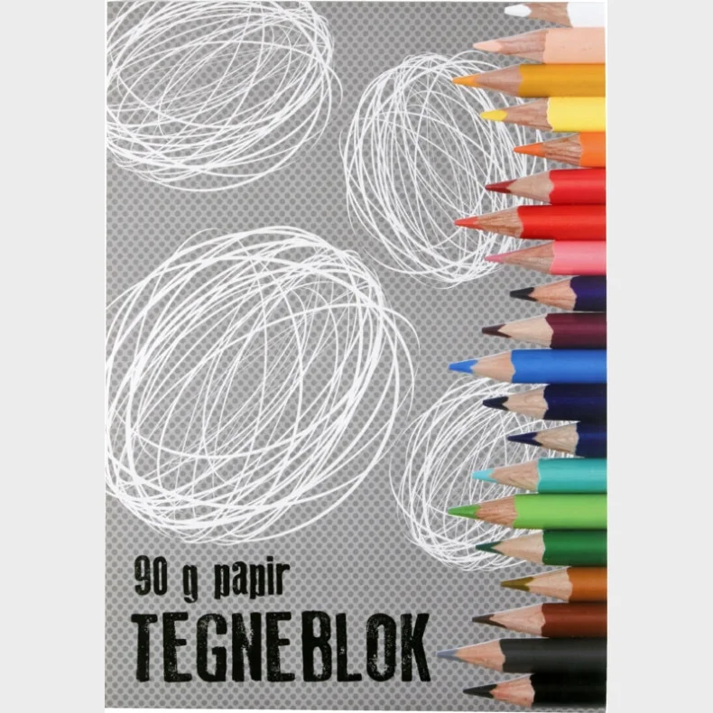 Tegneblok A4 50 sider 90 gr