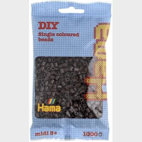 Hama midi perler 1000 stk brun 12