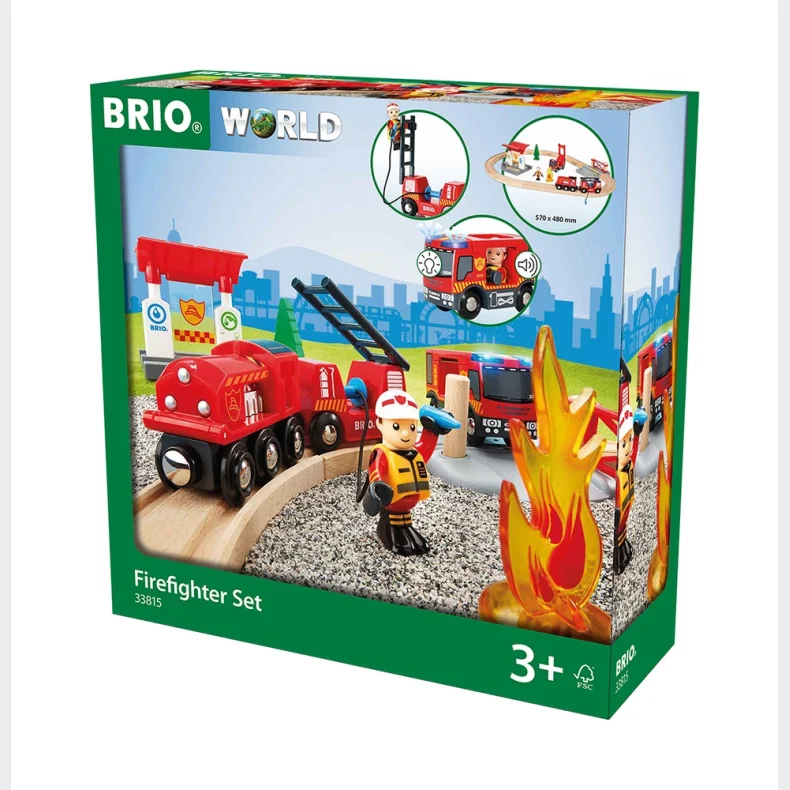 BRIO 33815 Togst med brandmandstema