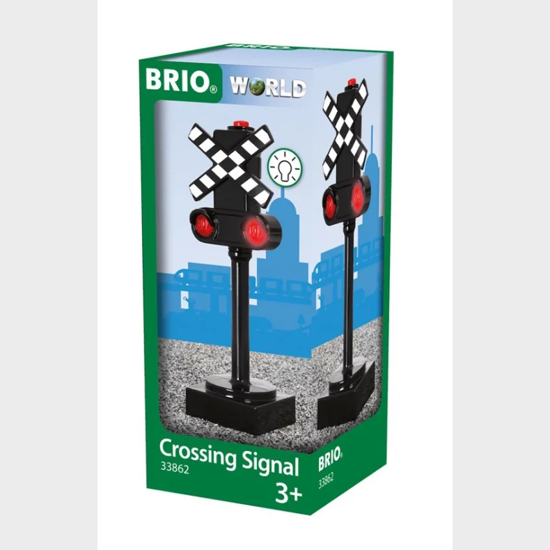 BRIO 33862 Jernbaneskilt med lys