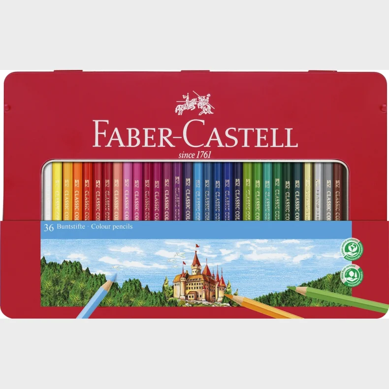 Farveblyant slot Faber 36stk ass tinske