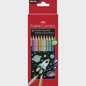 Farveblyant Faber-Castell metallic 10 ass