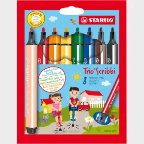 Fiberpen Stabilo trio scribbi st 8 ass.
