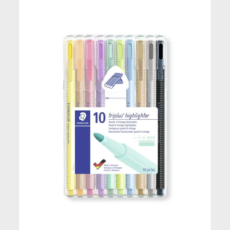 Highligther Staedtler  triplus pastel 10 stk