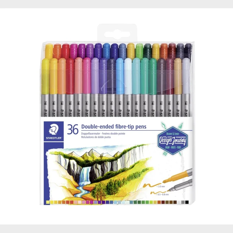 Tusser Staedtler design journey tyk/tynd 36 ass