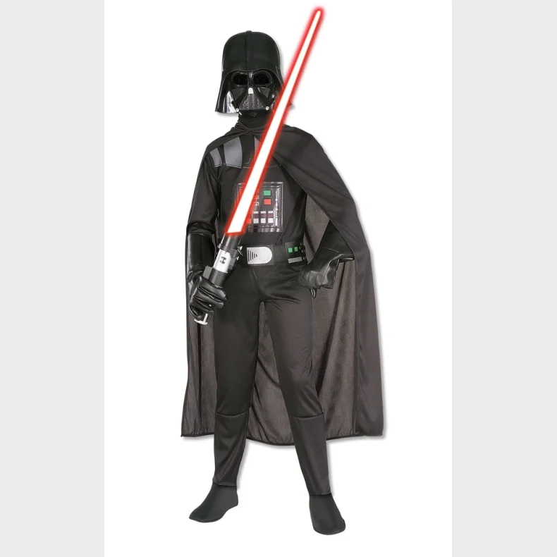 Darth Vader dragt med kappe og maske str. 7-8 r