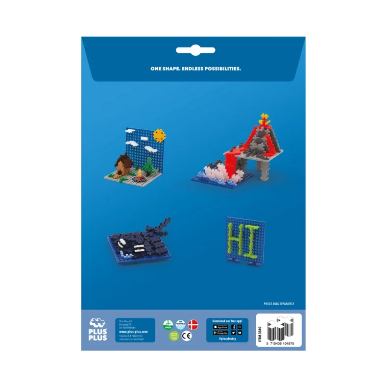 Plus-Plus byggeplade bl/gr 2-pak