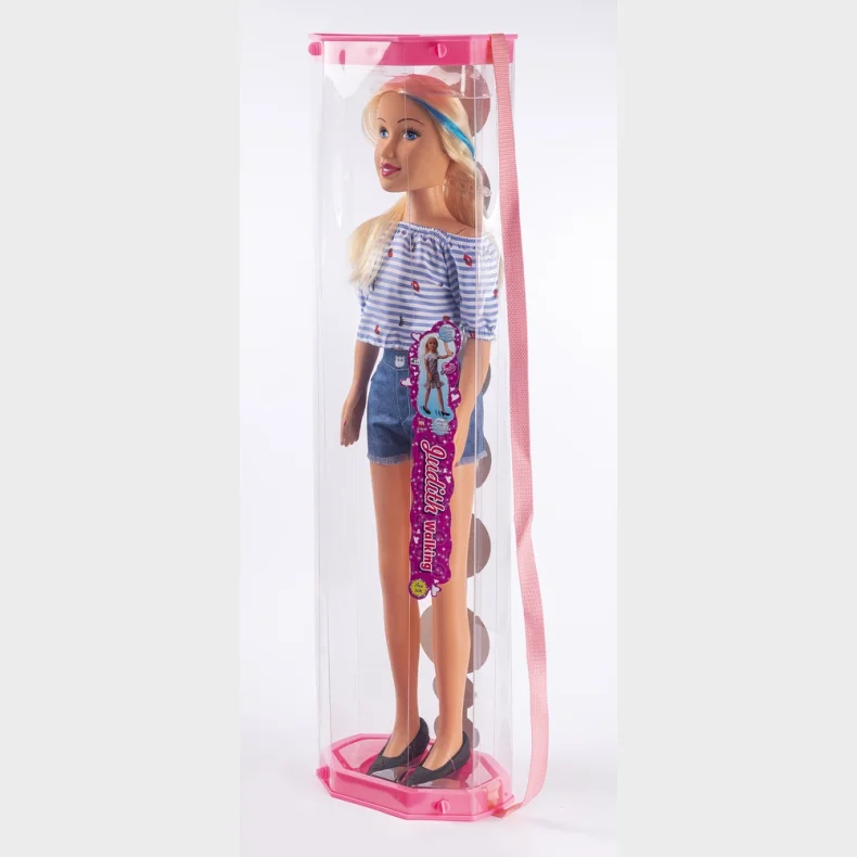 Judith dukke 78 cm med stribet bluse