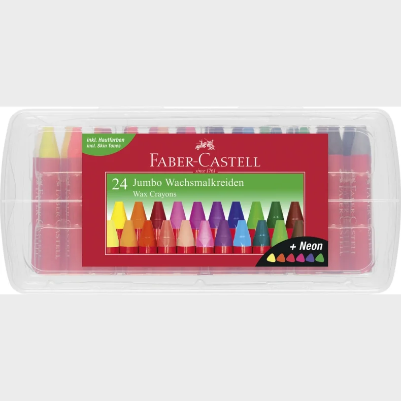 Vokskridt jumbo Faber-Castell 24 farver