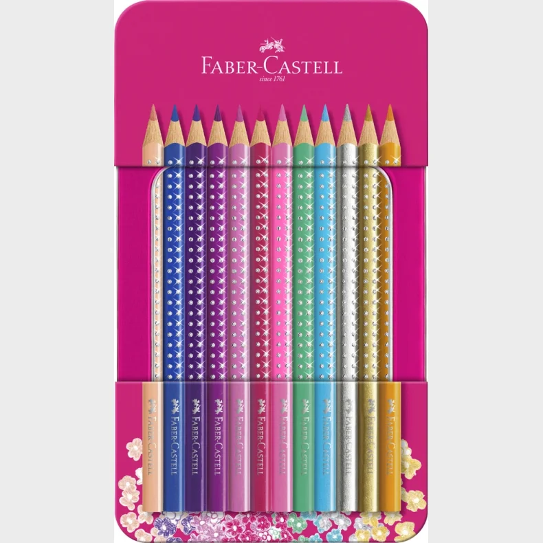 Farveblyant Faber-Castell sparkle 12 farver tinske