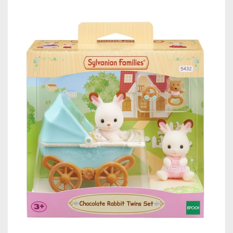 Sylvanian Families St Chokoladekanin-tvillinger (barnevogn)