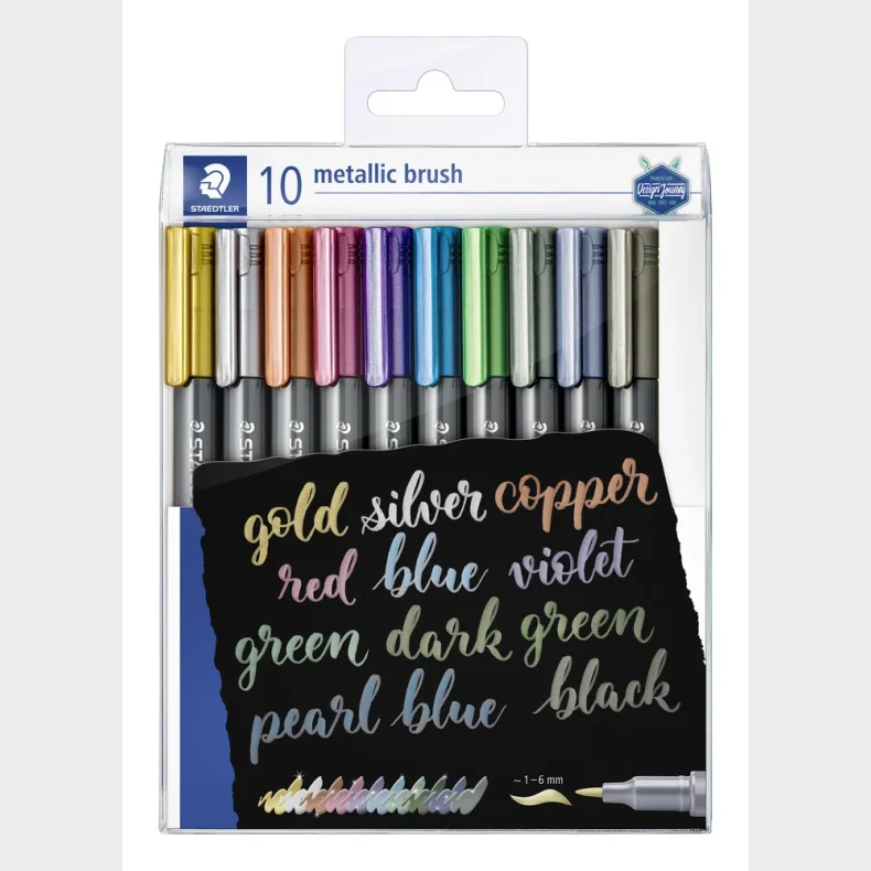 Penseltusser Staedtler metallic brush 10 stk. ass farver