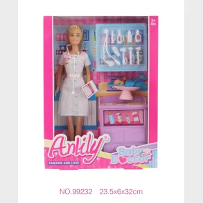 Anlily lge dukke med tilbehr