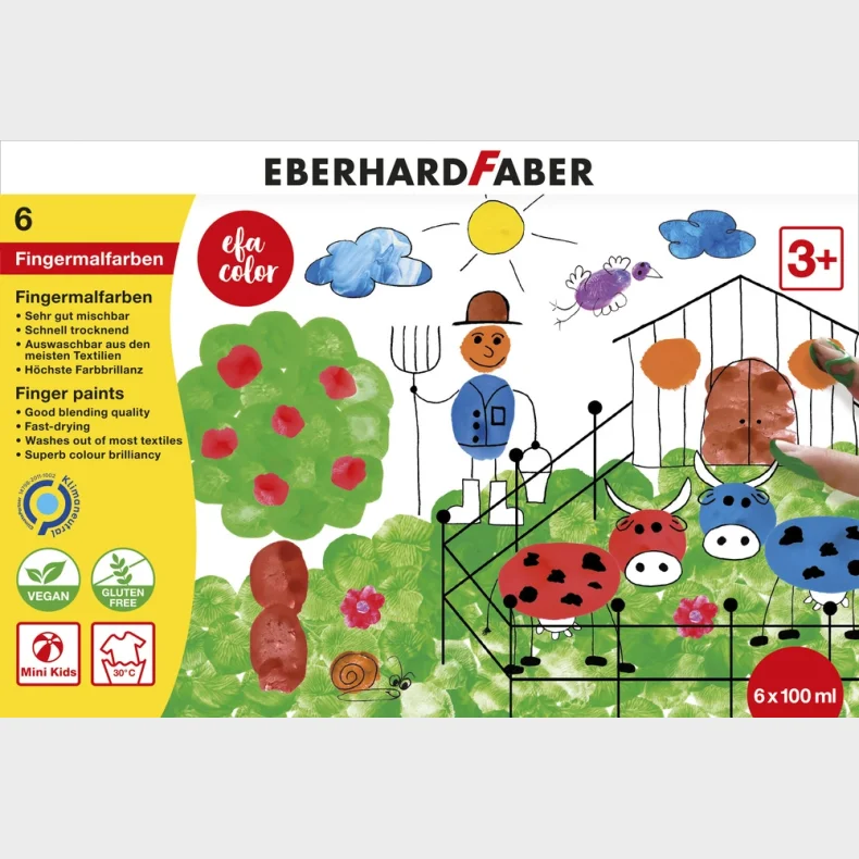 Eberhard Faber Fingermaling 100 ml 6 ass farver